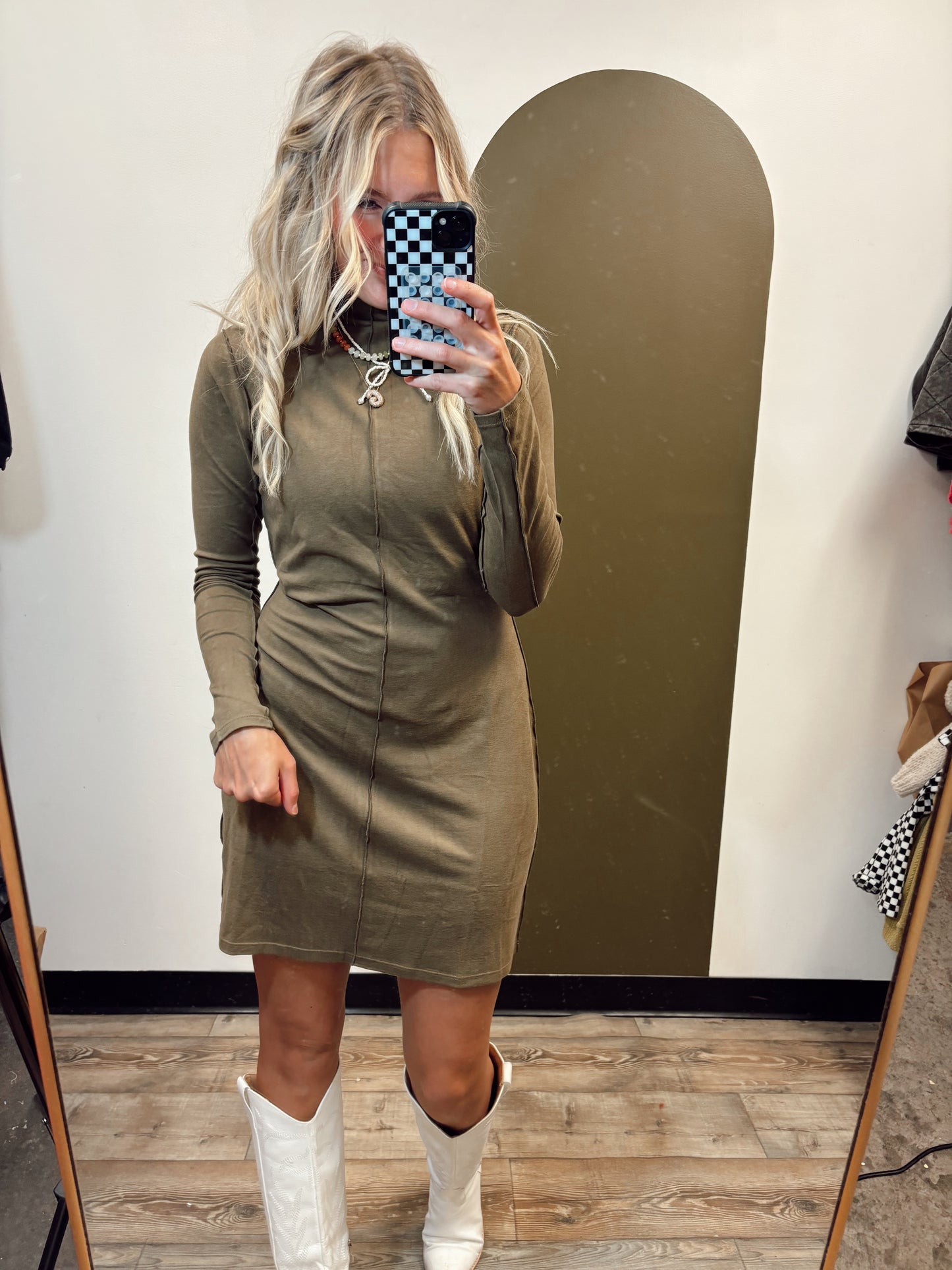 Marisol Long Sleeve Dress (Oregano)