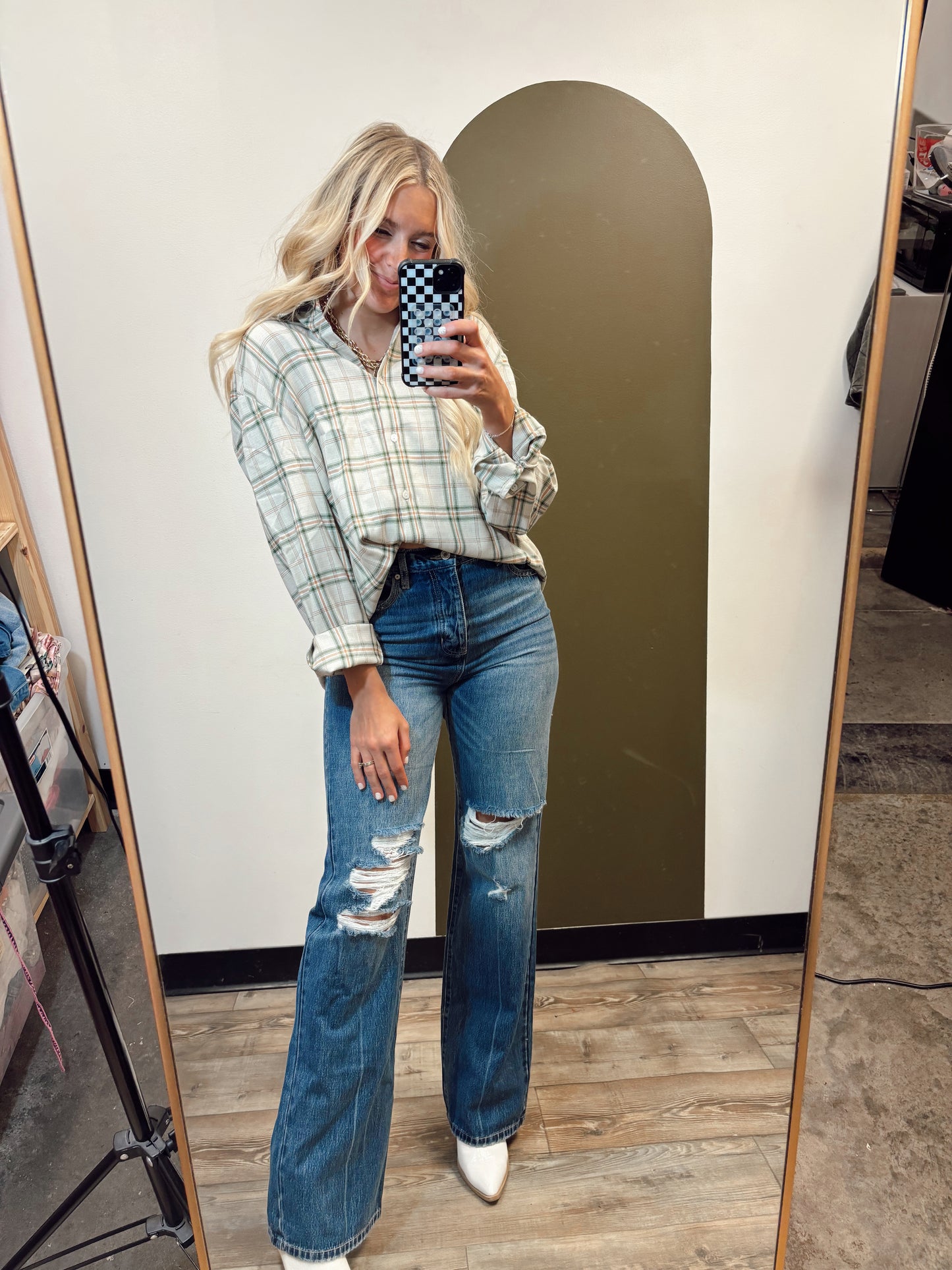 Down Home Plaid Top