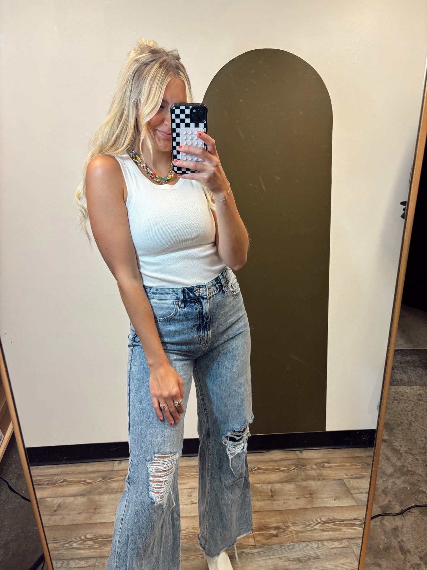 Elsie Knit Tank (White)