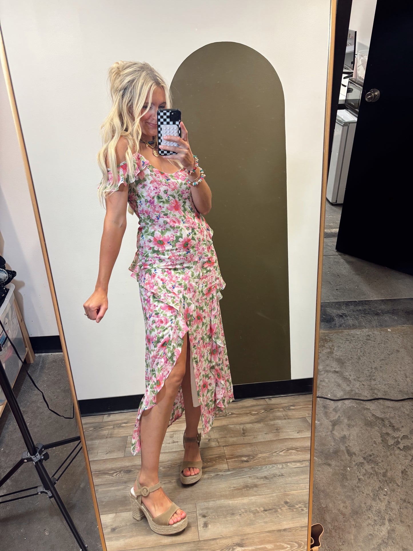 Carmine Floral Maxi Dress