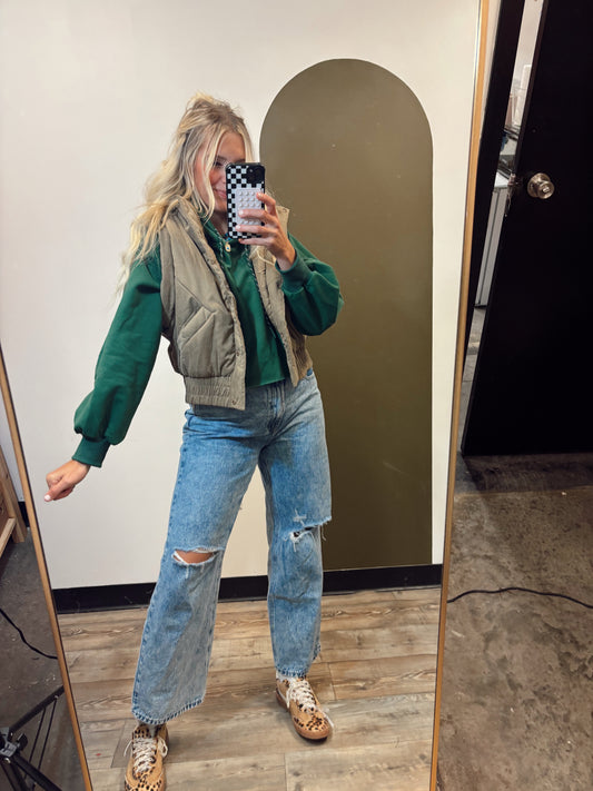 Collins Puff Vest (Olive)