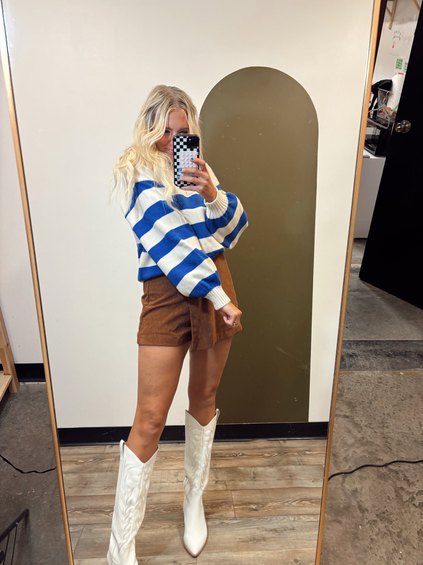 Colby Stripe Sweater (Blue)