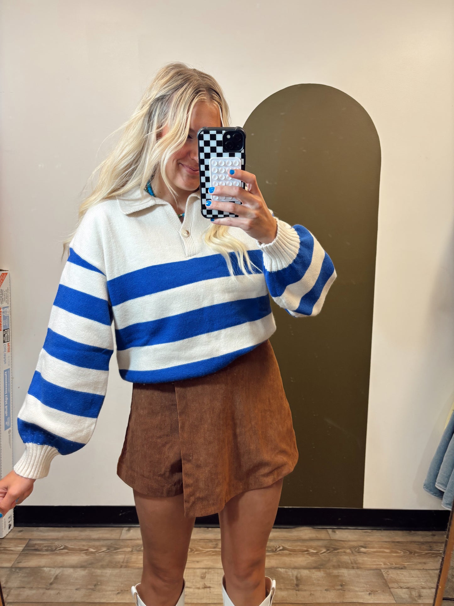 Colby Stripe Sweater (Blue)