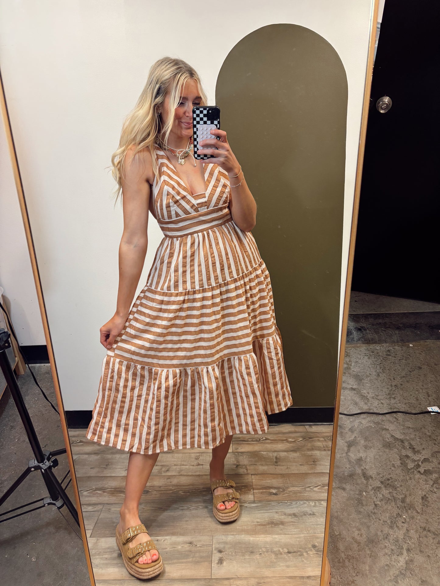 Gipsy Stripe Midi Dress