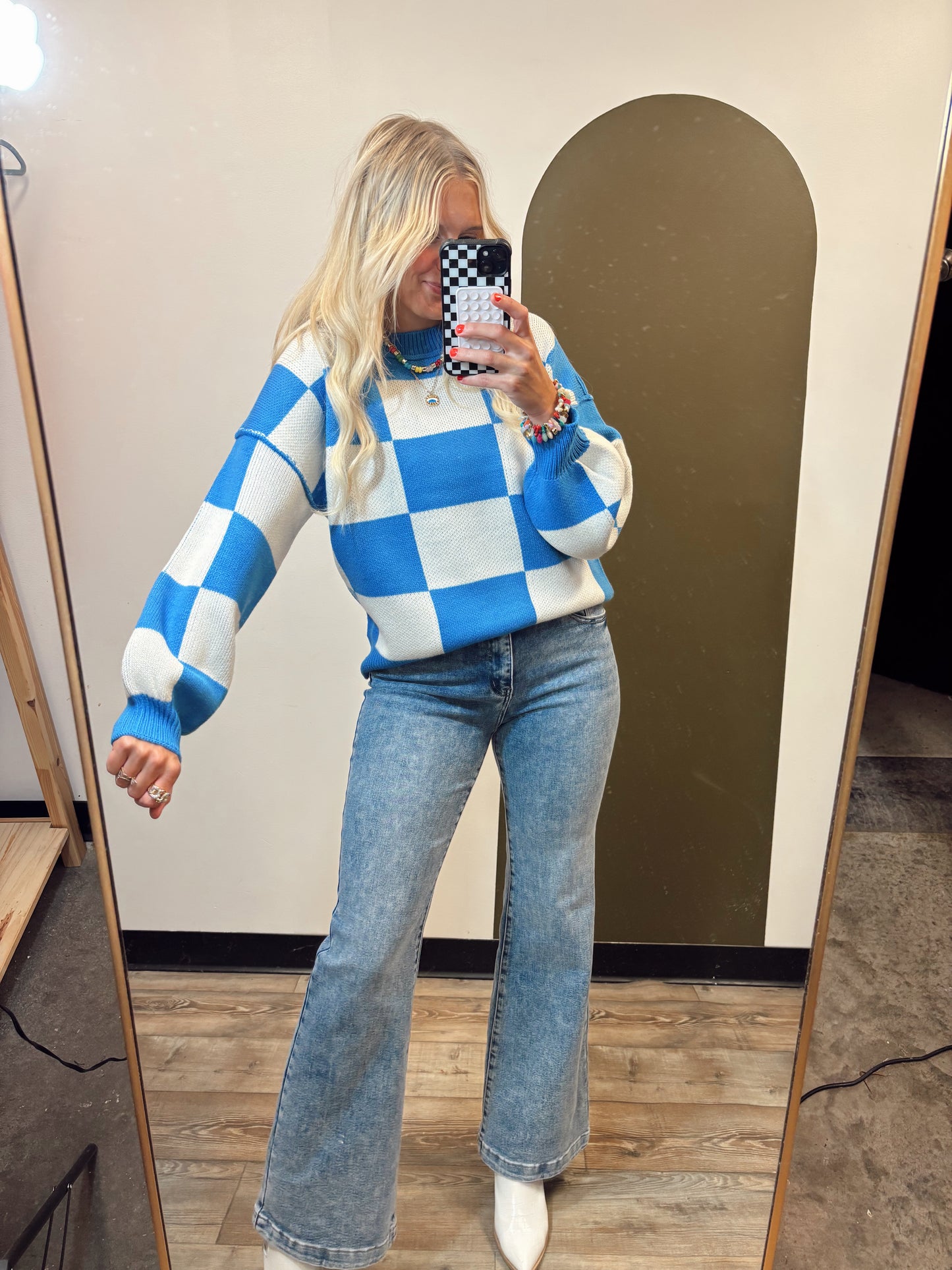 Square Up Sweater (Blue)