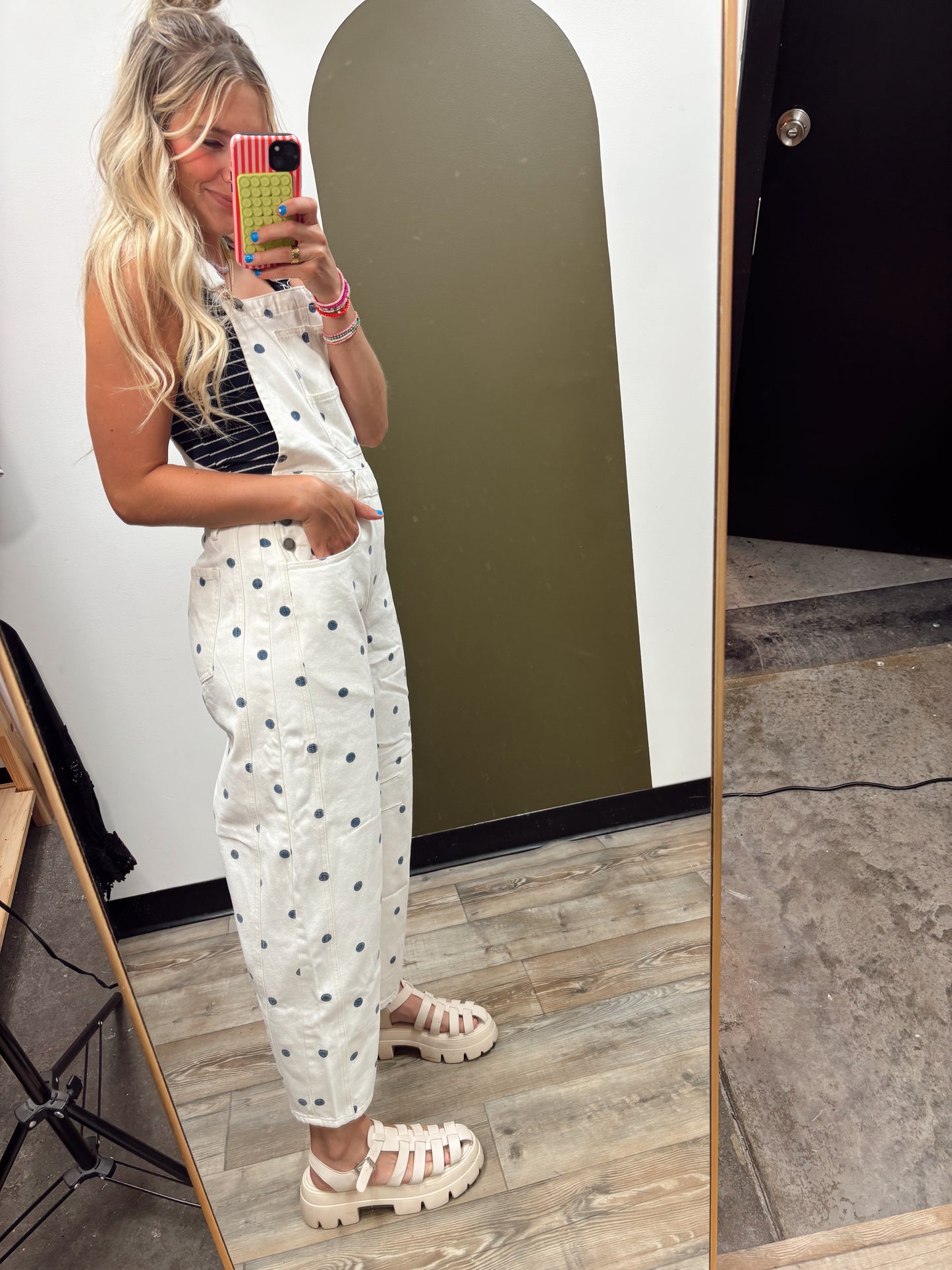 Relaxed Polka Dot Overall