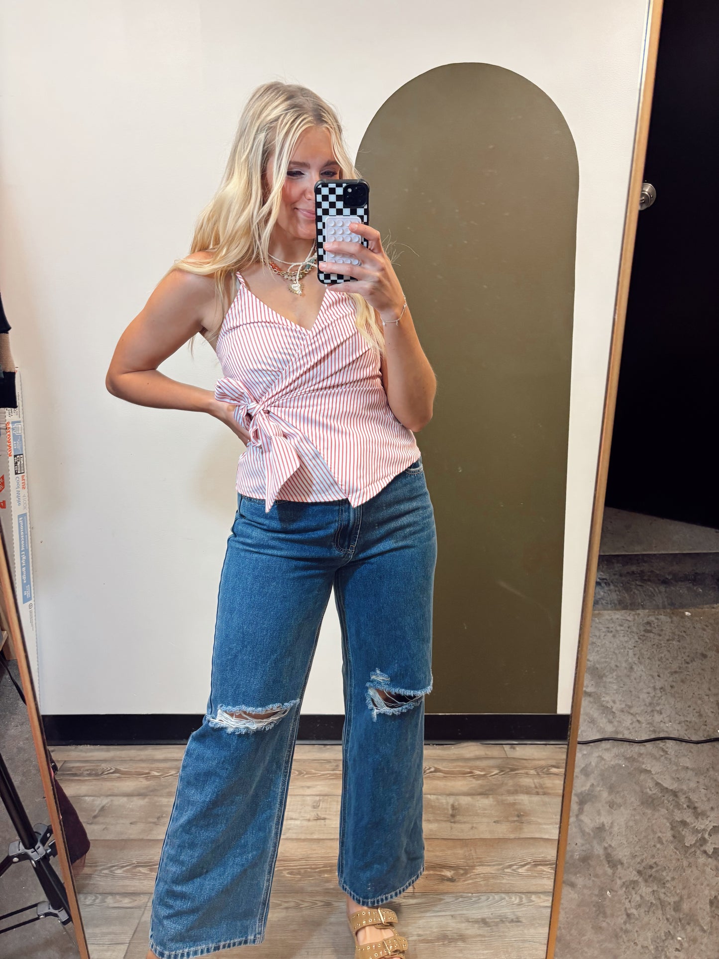 Salley Wrap Top (Red)