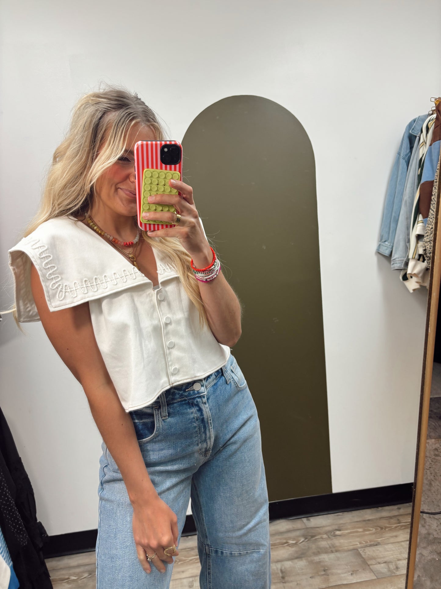 Cierra Detail Top (Cream)