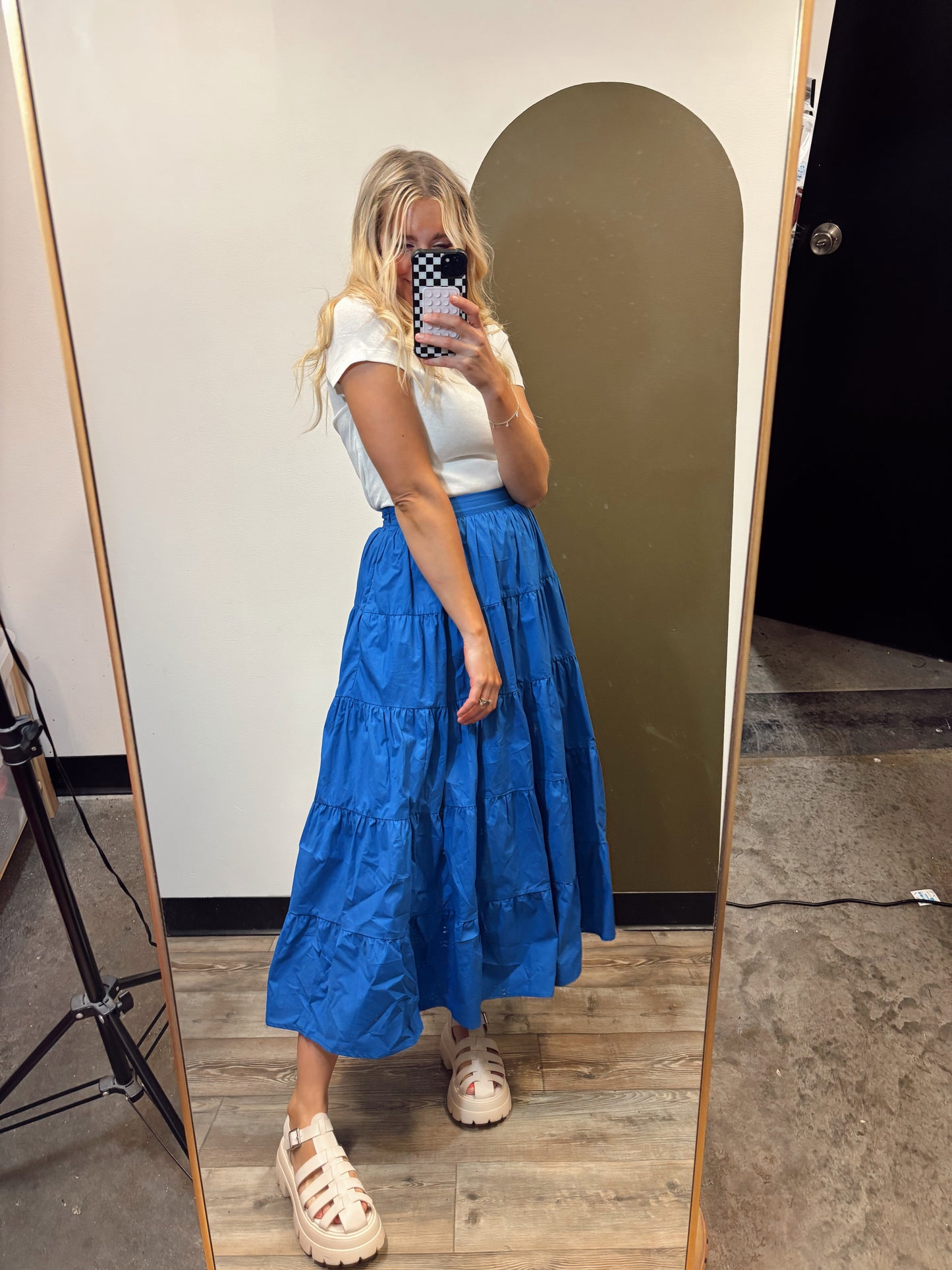 Royal Flush Midi Skirt