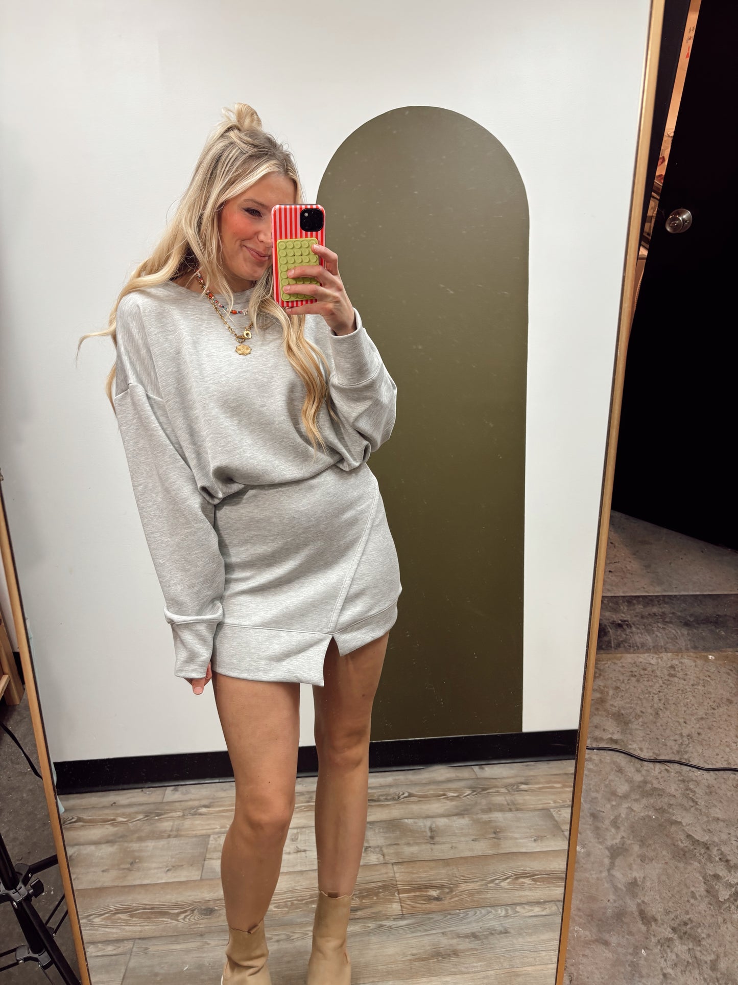 Dynamic Duo Sweat Dress (Grey)