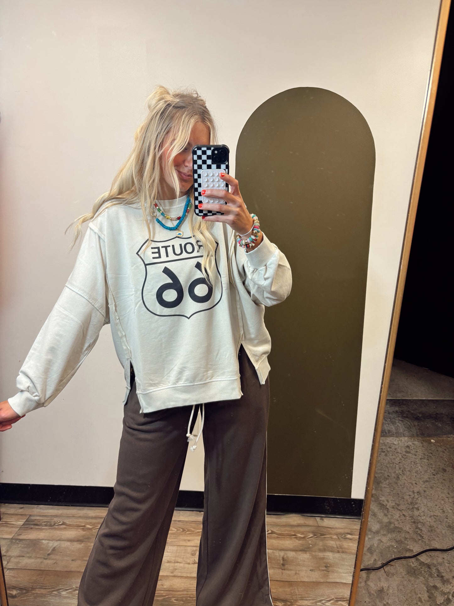 Route 66 Knit Top (Khaki)