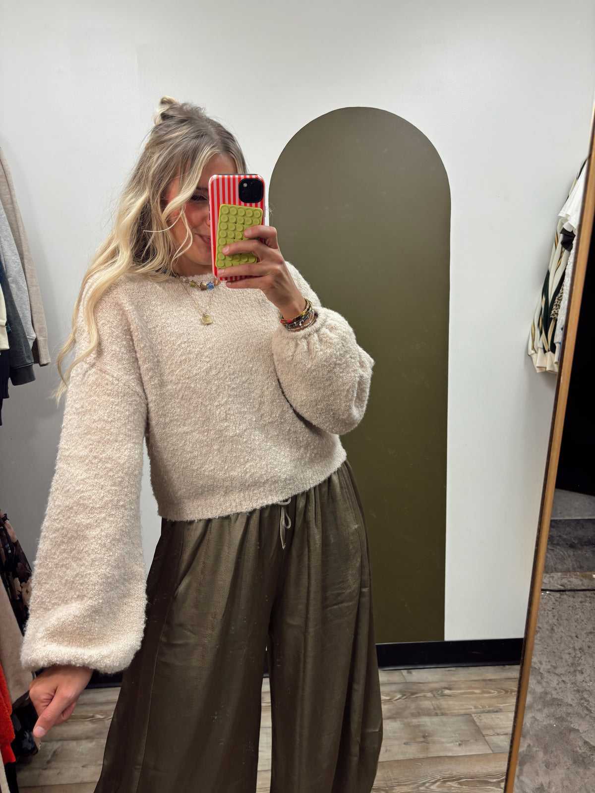 Johanna Pullover Sweater (Khaki)