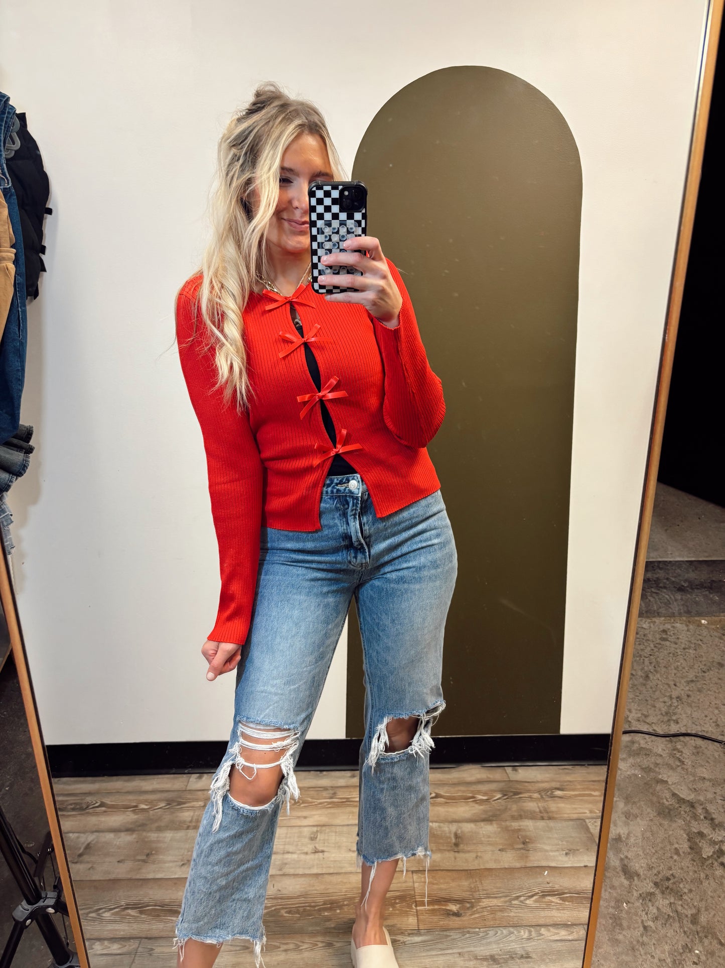 Doll Baby Bow Top (Red)