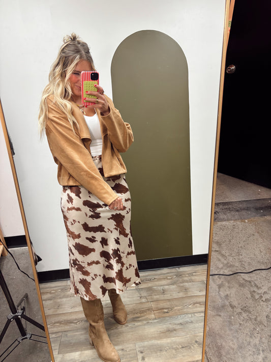 Marilyn Bubble Hem Jacket (Tan)