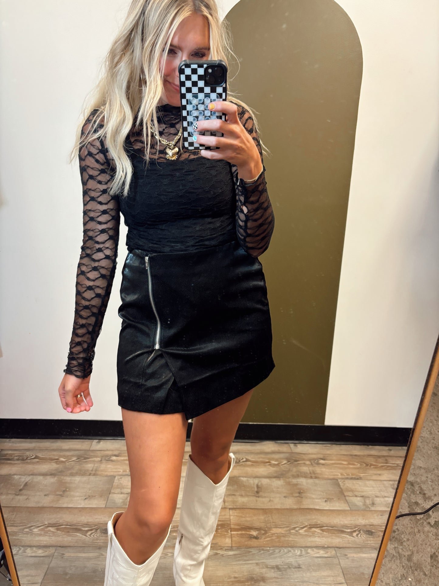 Nina Zipper Skirt (Black)