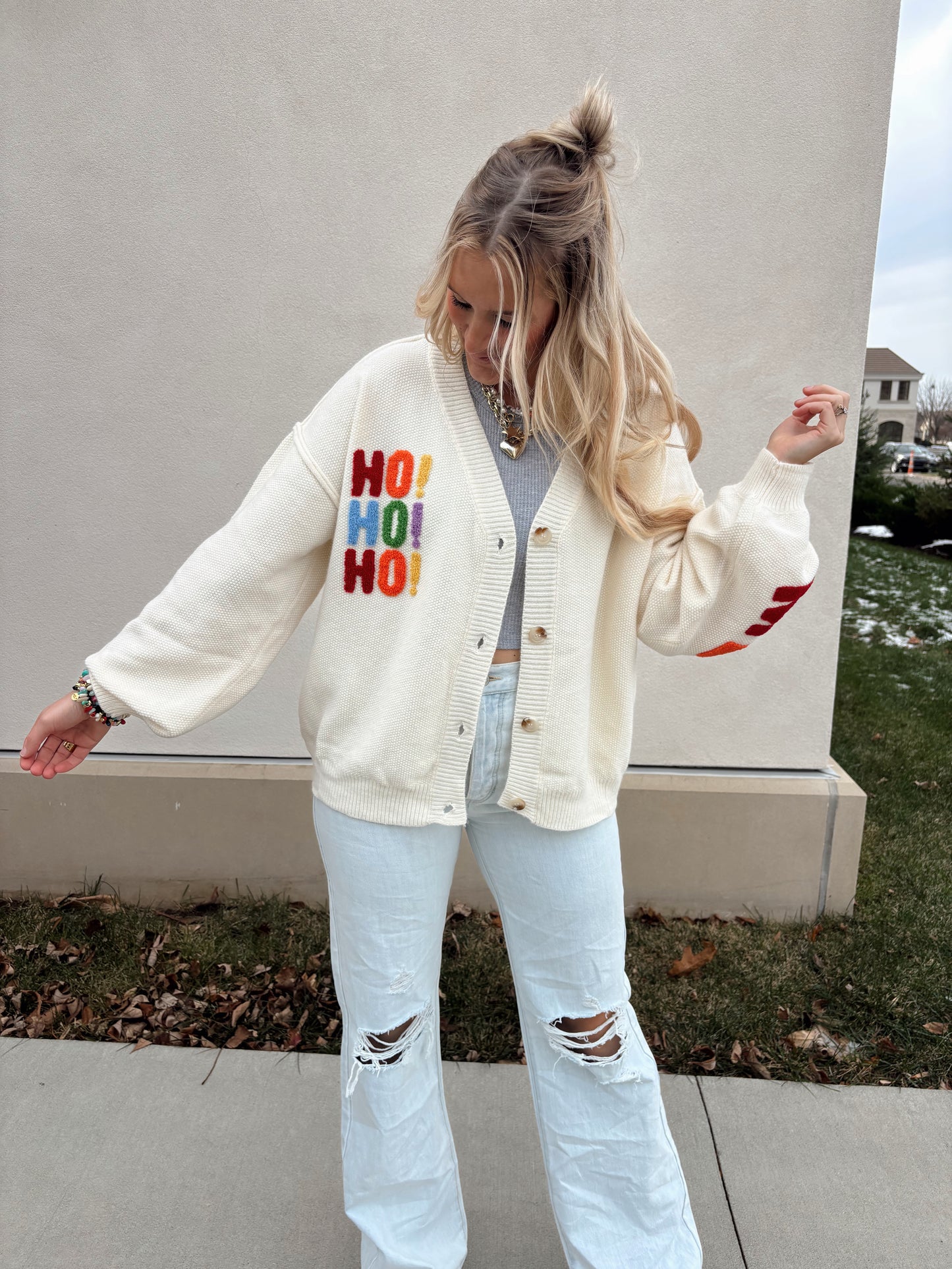 Christmas Button Cardigan