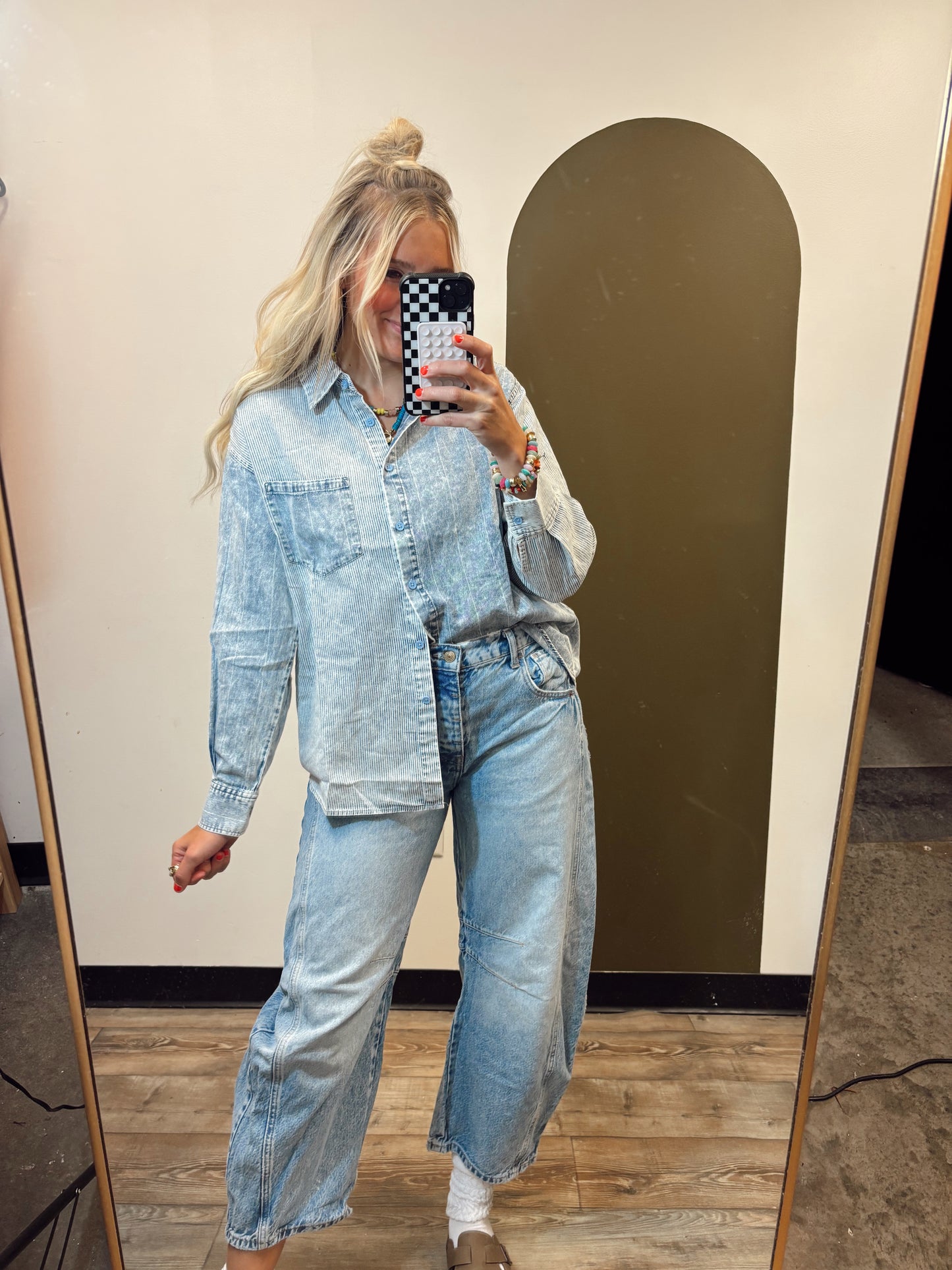 Madeline Chambray Top
