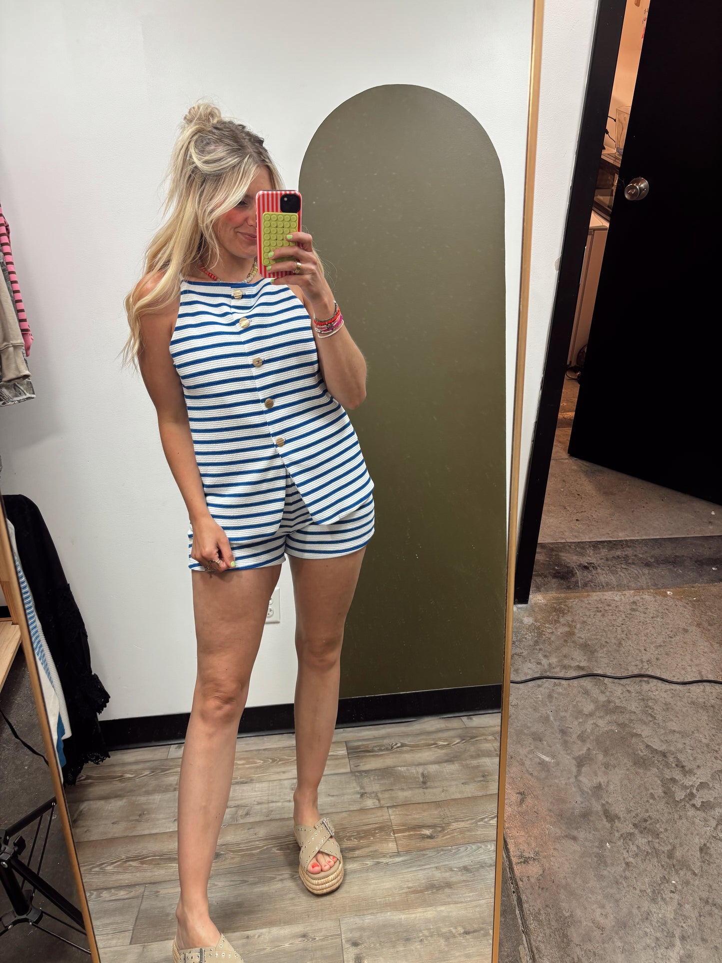 Ship Sailed Stripe Vest (Blue)