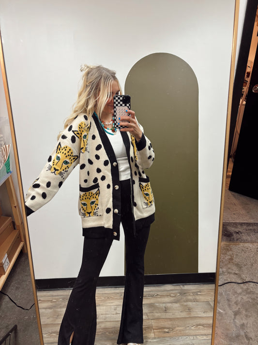 Octavia Leopard Cardigan