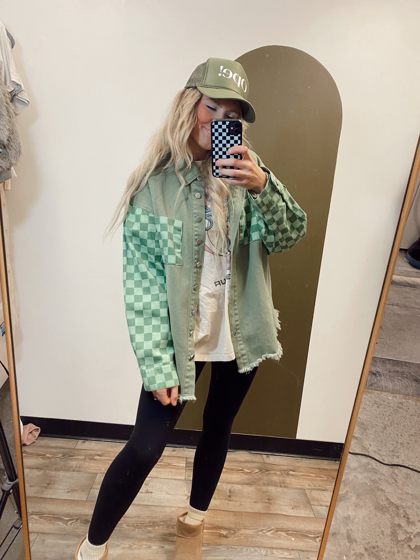 Ashley Checkered Jacket-S M L