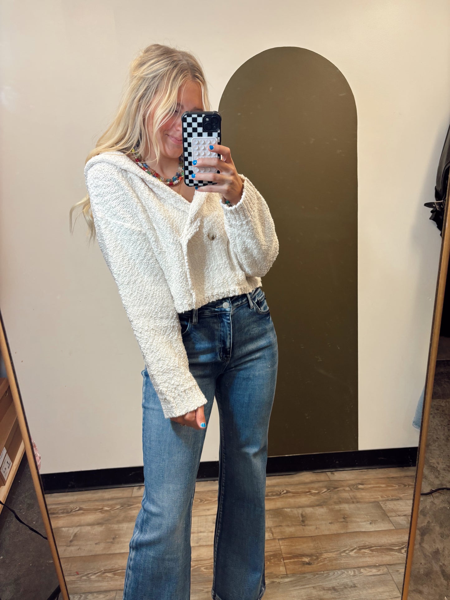 Across Town Crop Hoody (Cream)