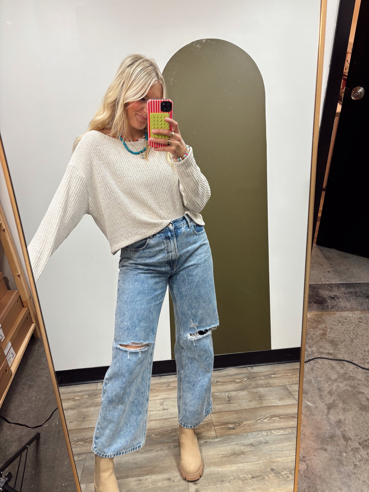 Thea Slouch Sweater (Natural)