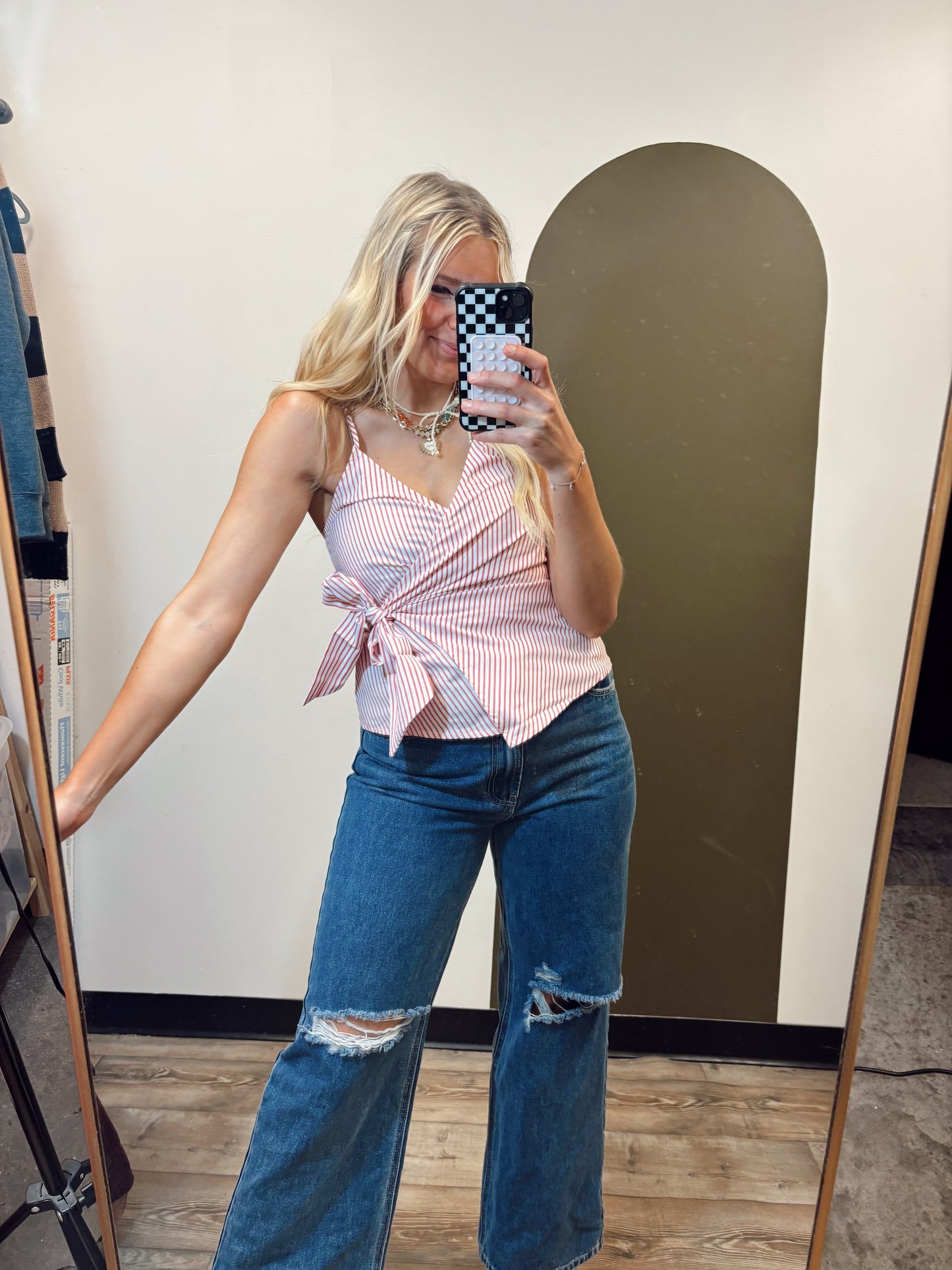 Salley Wrap Top (Red)