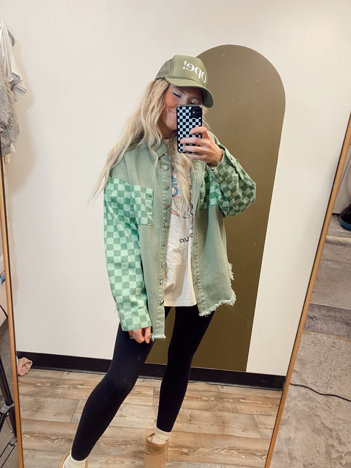 Ashley Checkered Jacket-S M L
