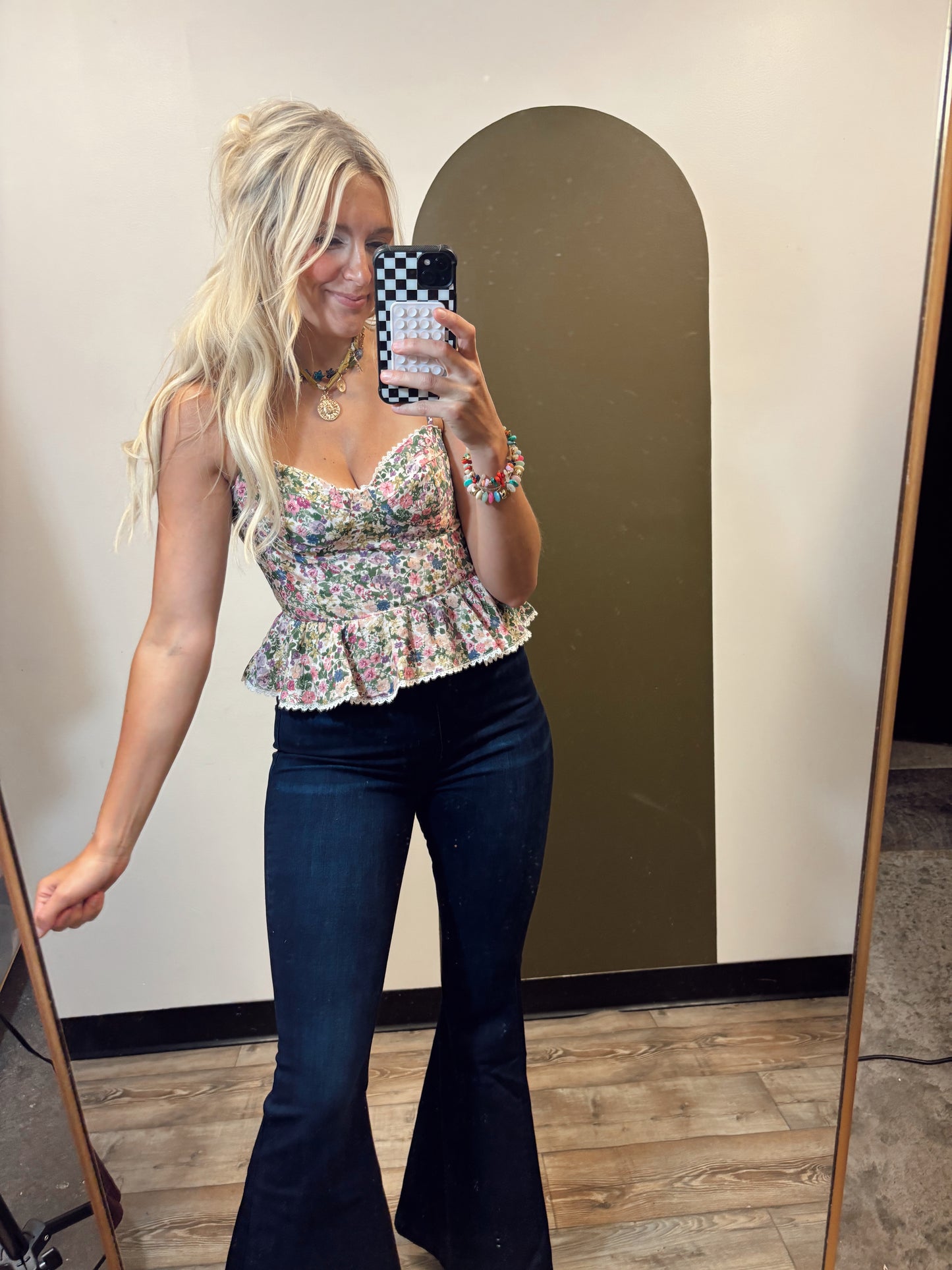 Starlight Floral Peplum Top
