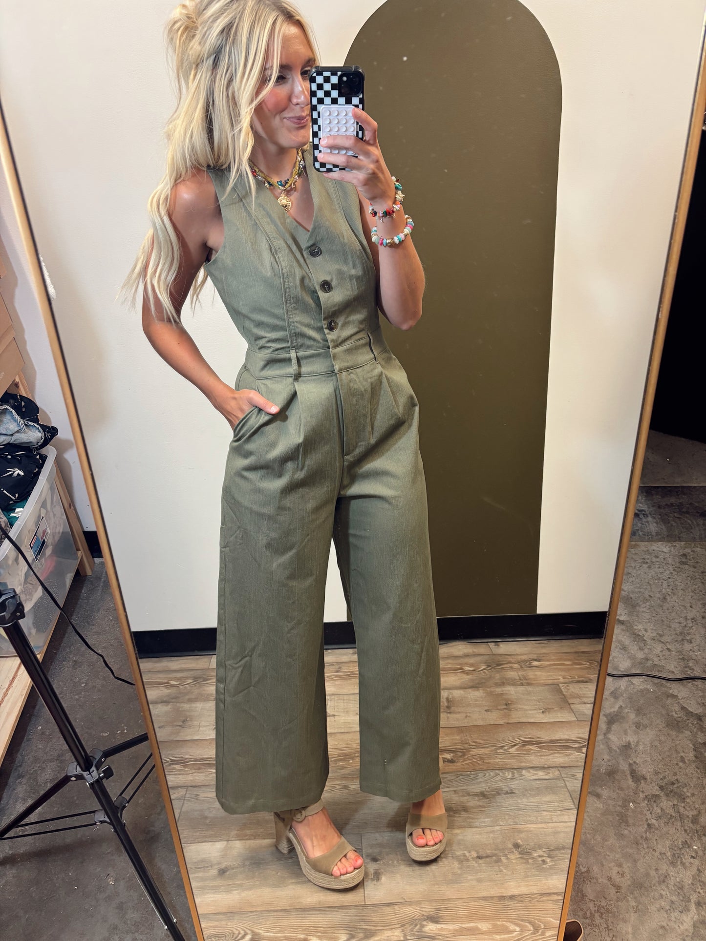 Gianna Button Jumpsuit