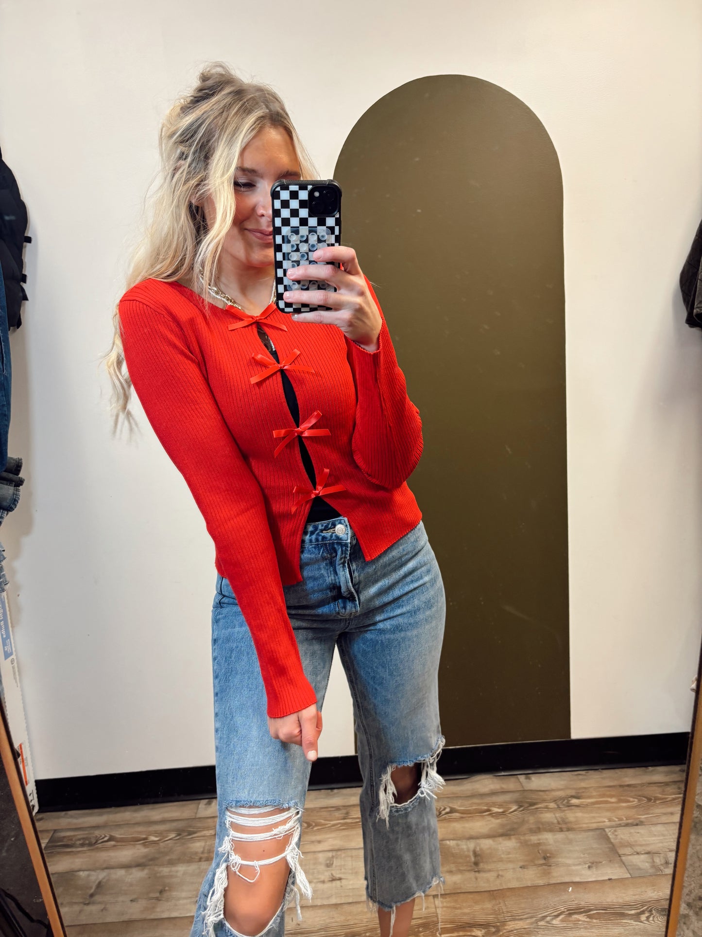 Doll Baby Bow Top (Red)