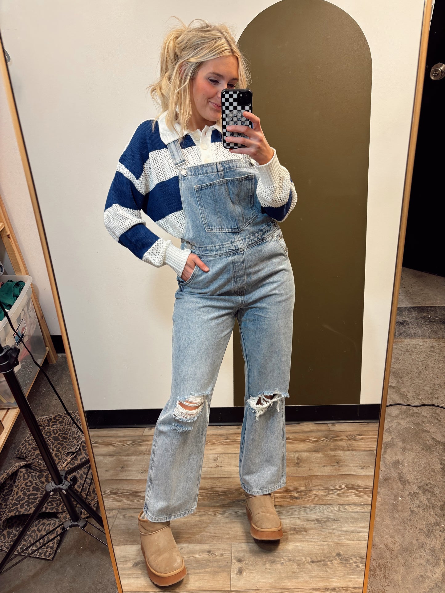 Irina Distressed Overall