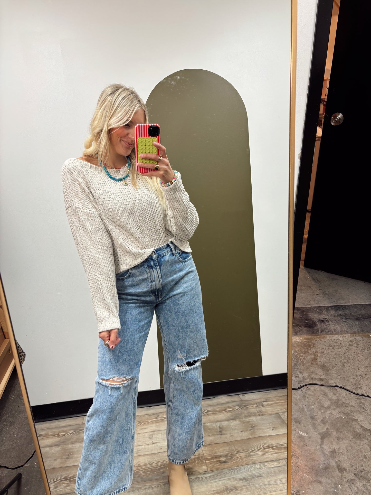 Thea Slouch Sweater (Natural)
