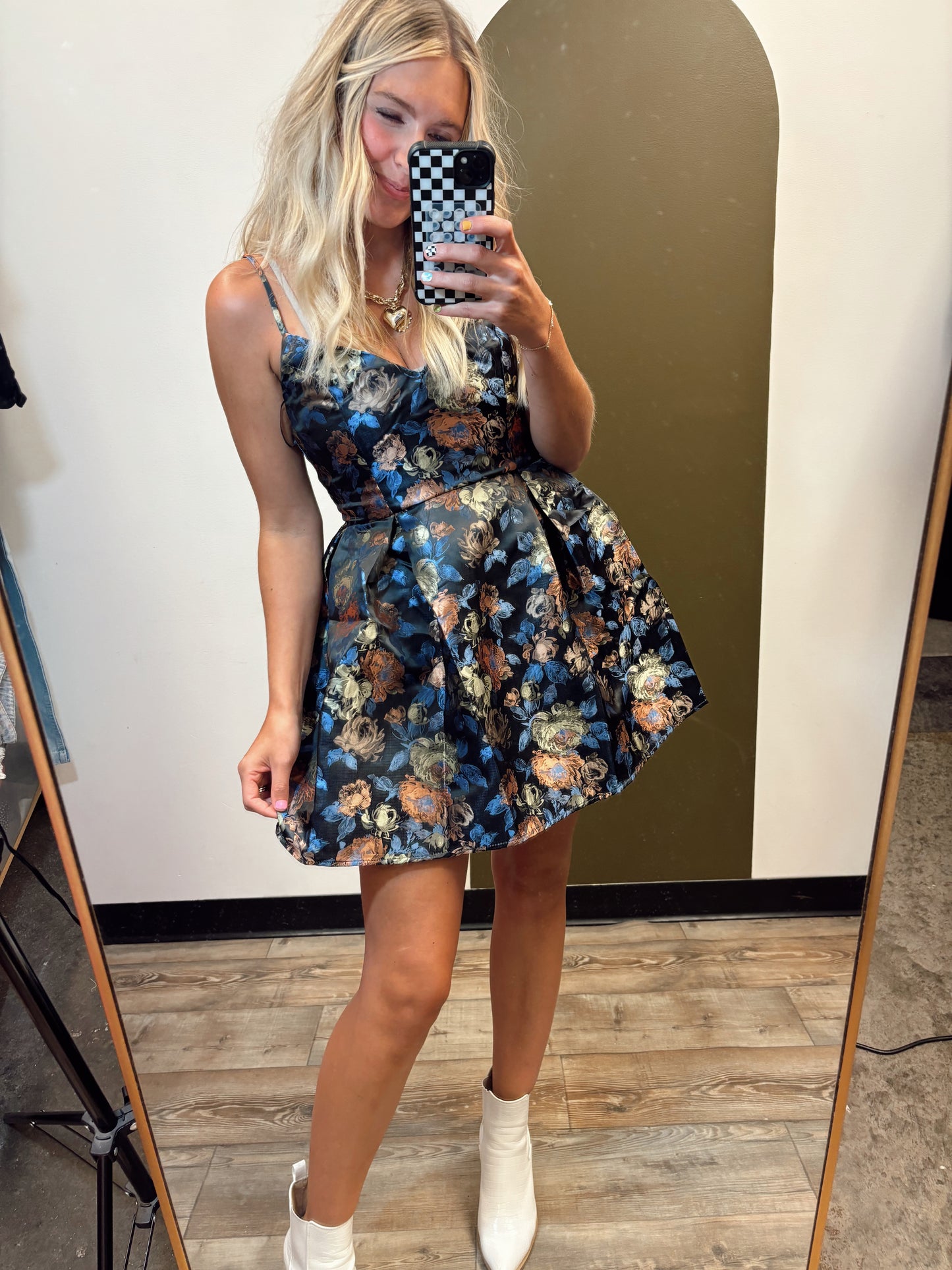Past Midnight Floral Dress