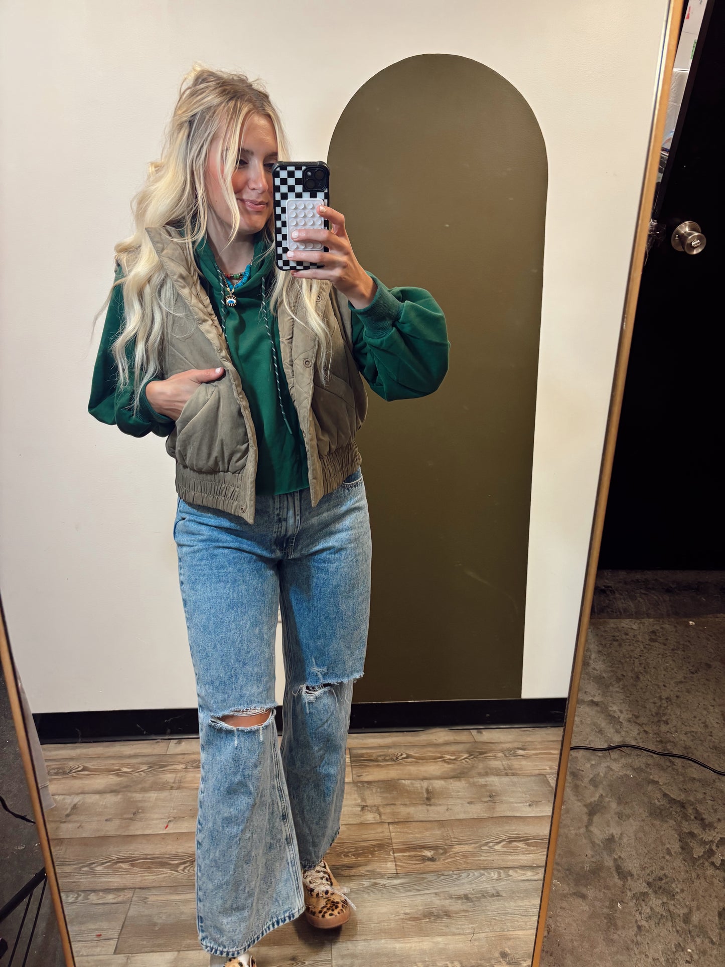 Collins Puff Vest (Olive)