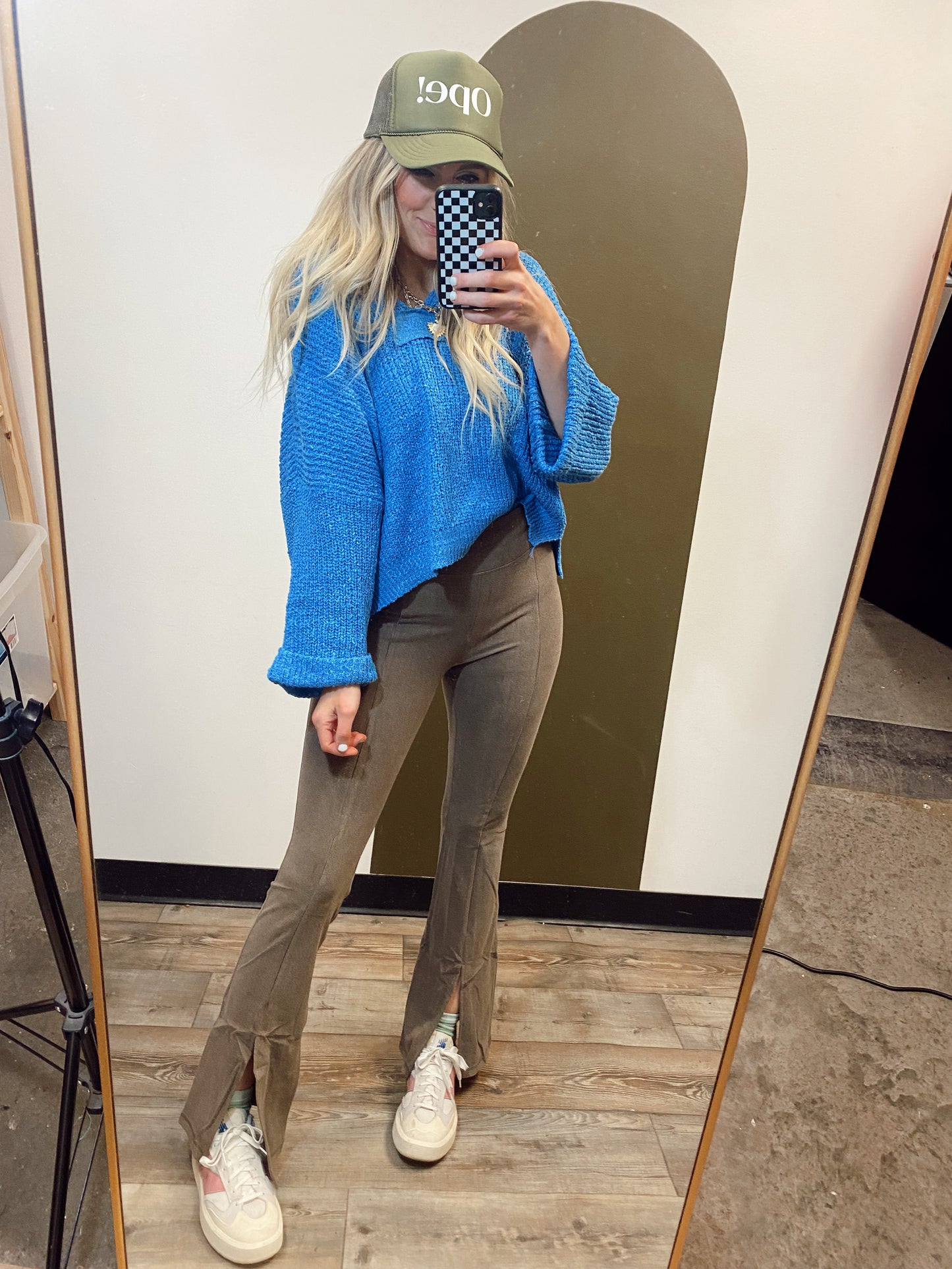 Split Flare Legging (Cocoa)