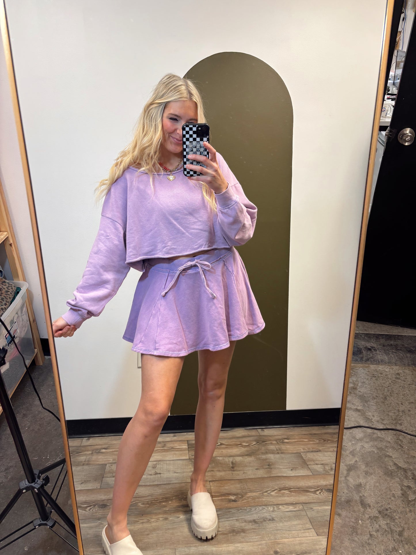 Cora Shoulder Sweat Top (Wisteria)