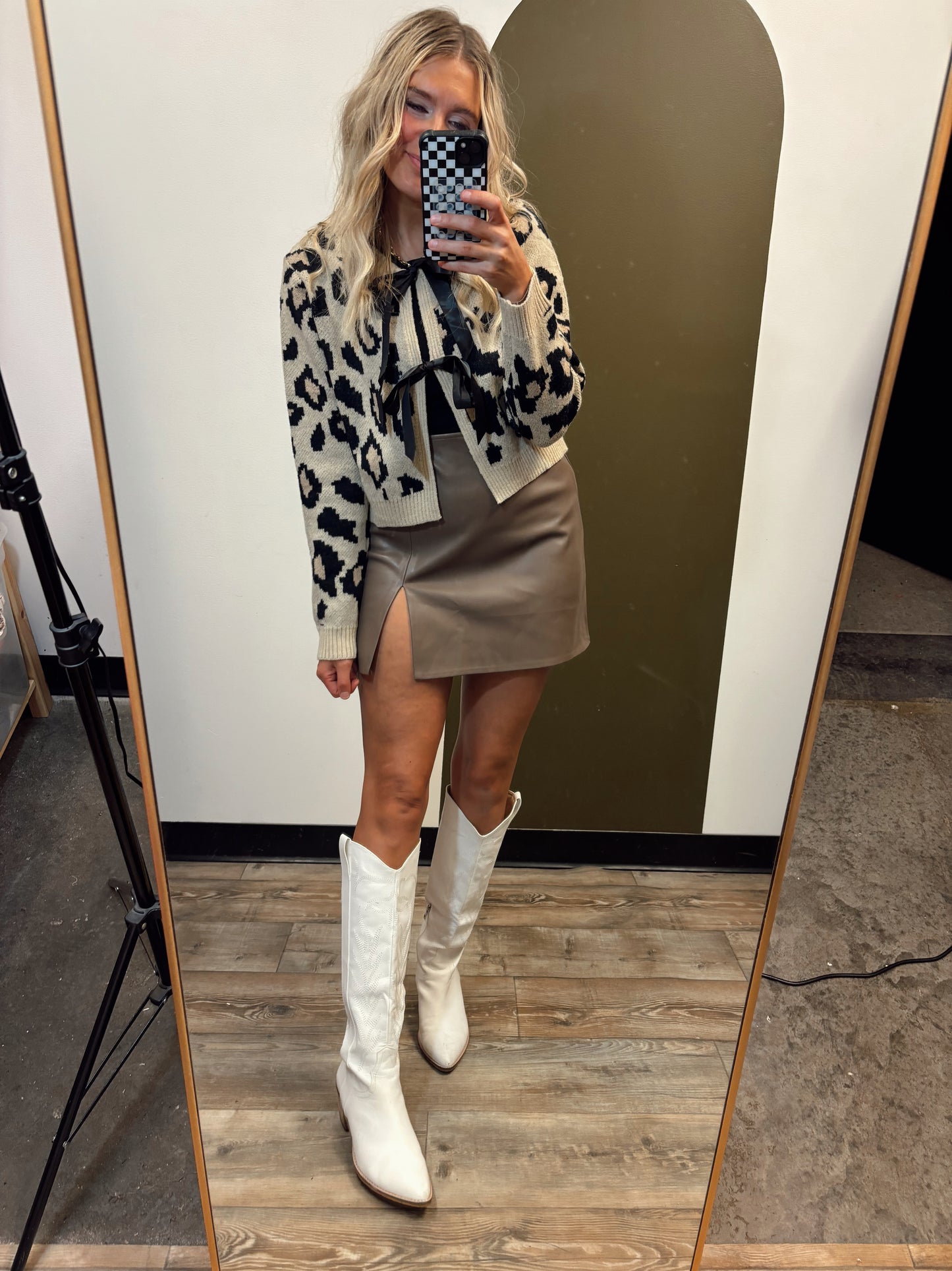 Vera Vegan Skirt (Taupe)