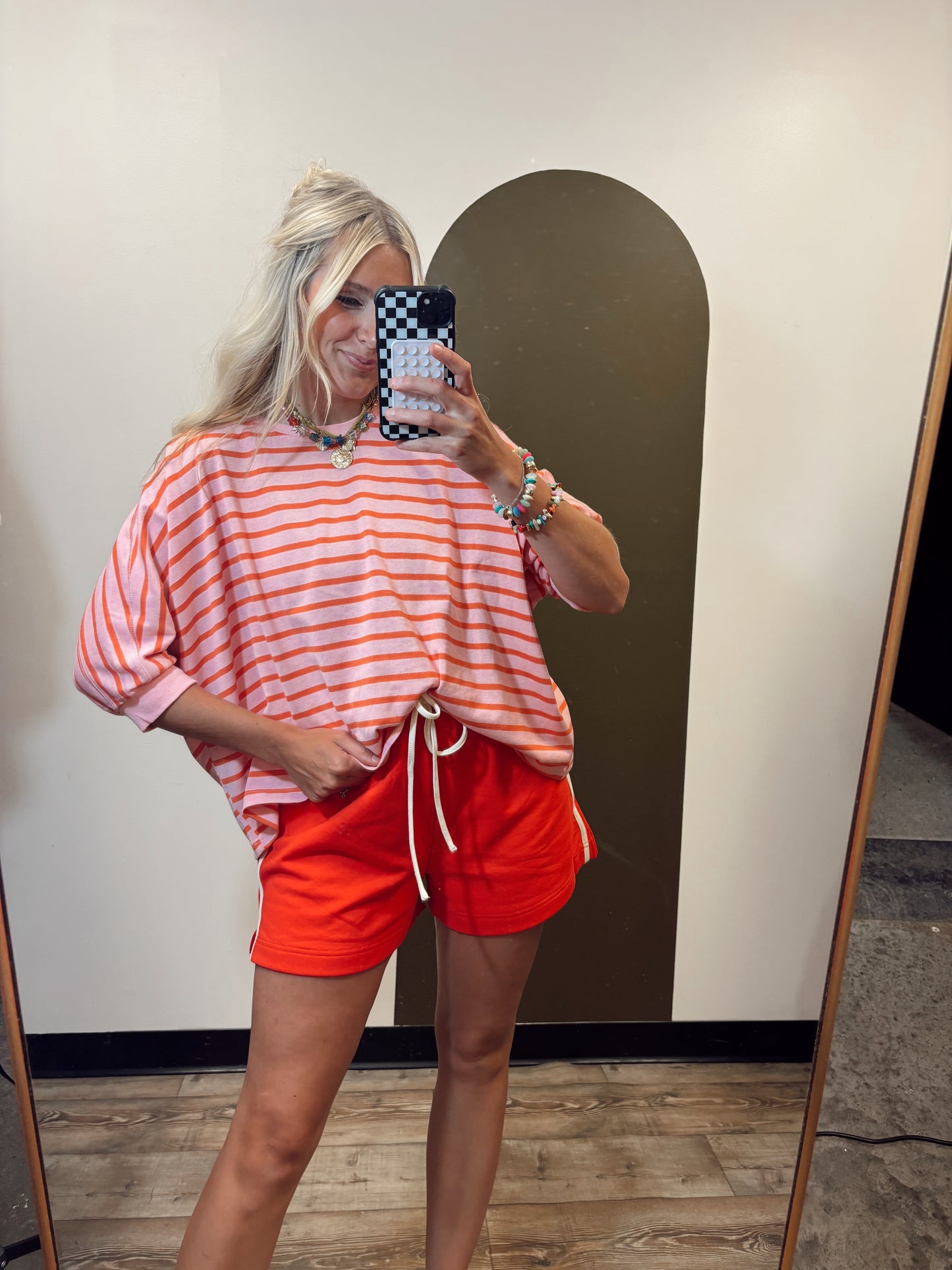 Coral Cutie Stripe Top