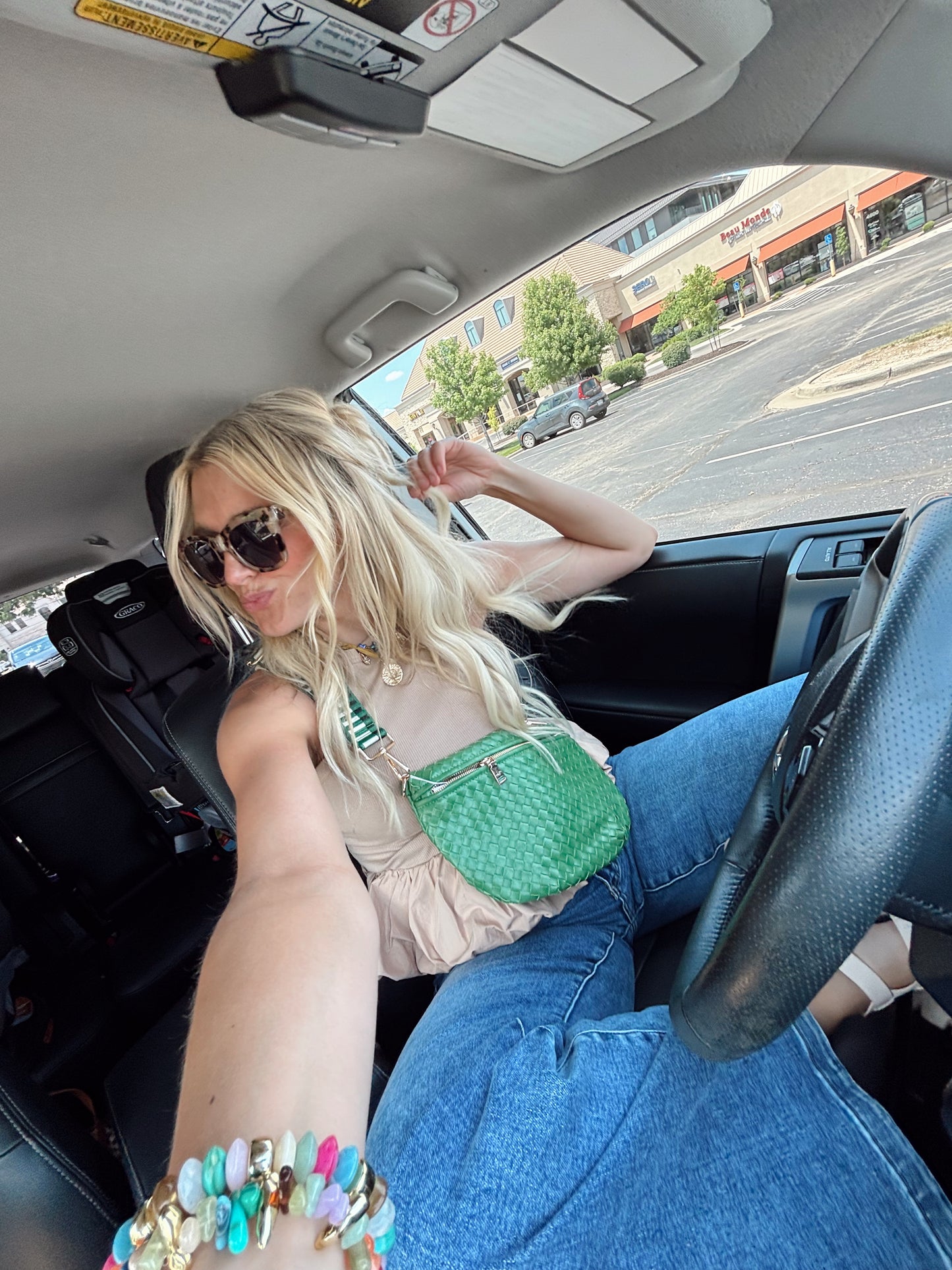 Westlyn Woven Bum Bag (Emerald)