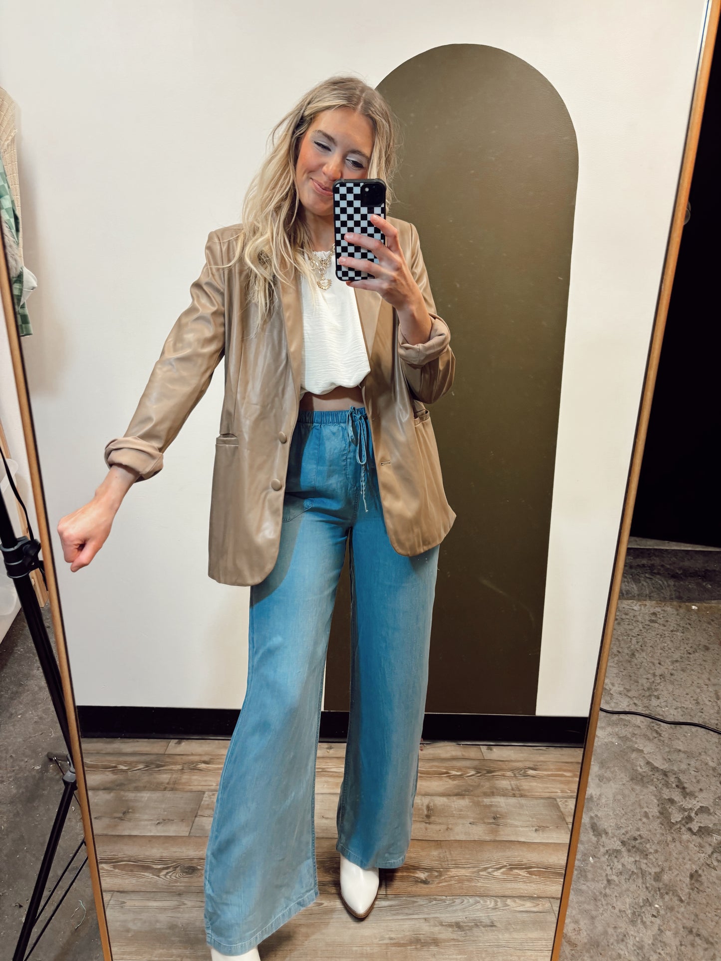 Direct Report Leather Blazer