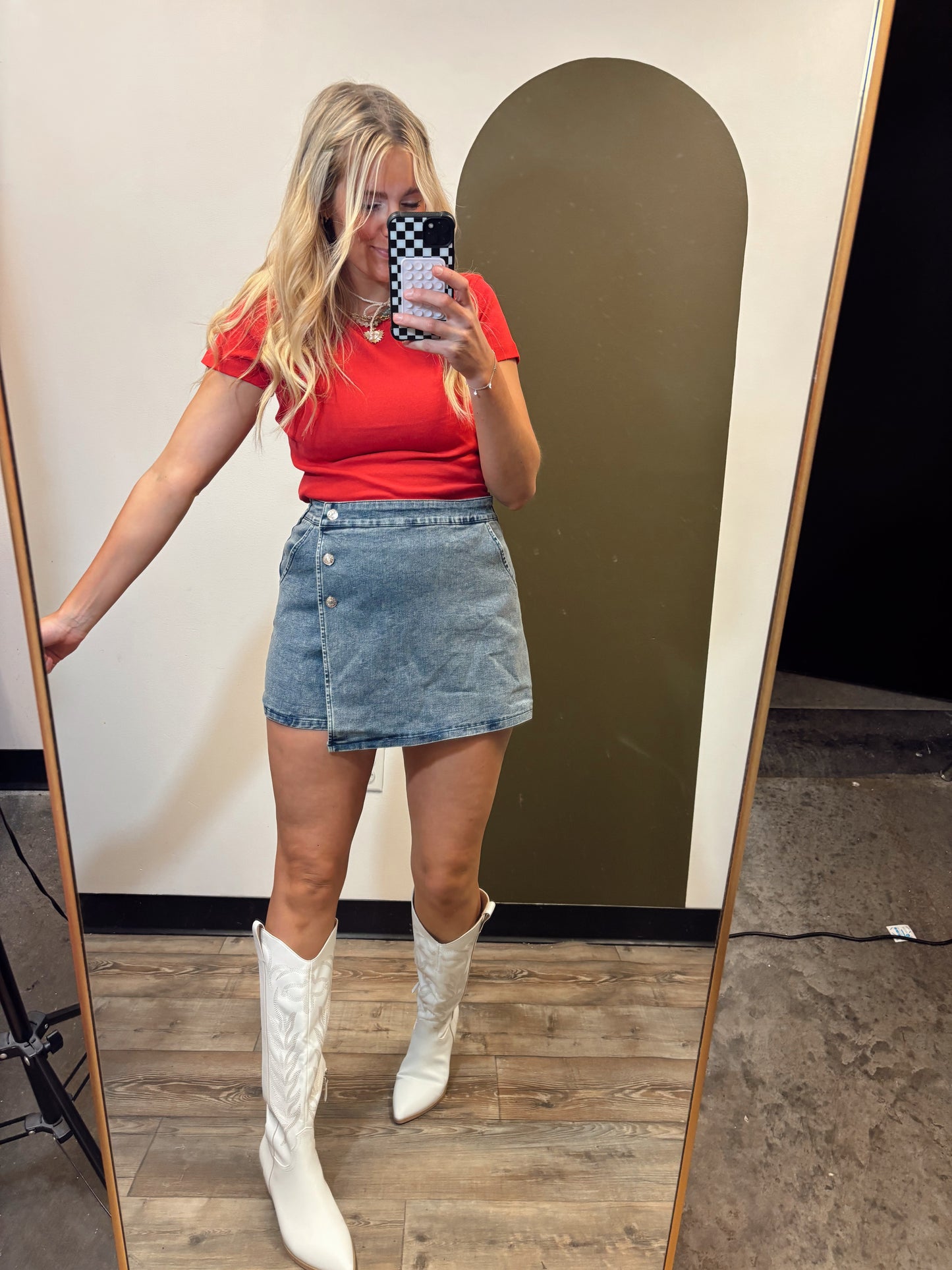 Call Me Denim Skort