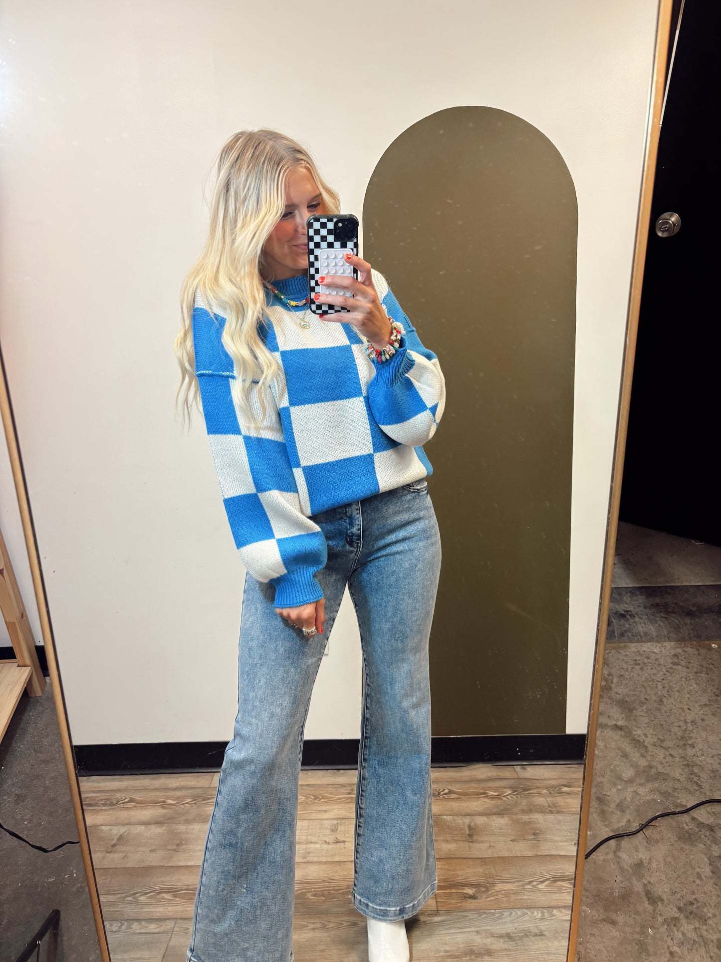 Square Up Sweater (Blue)