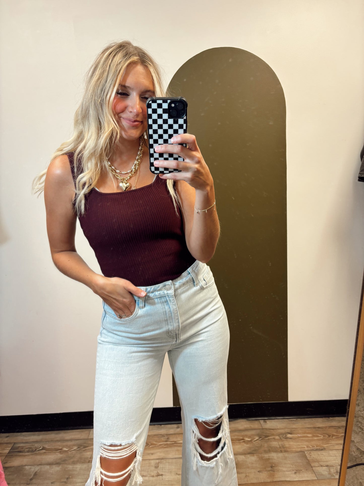 Robin Ribbed Tank (Wine)