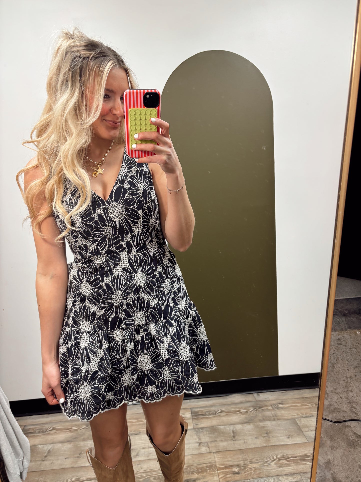 Midnight Garden Drop Waist Dress