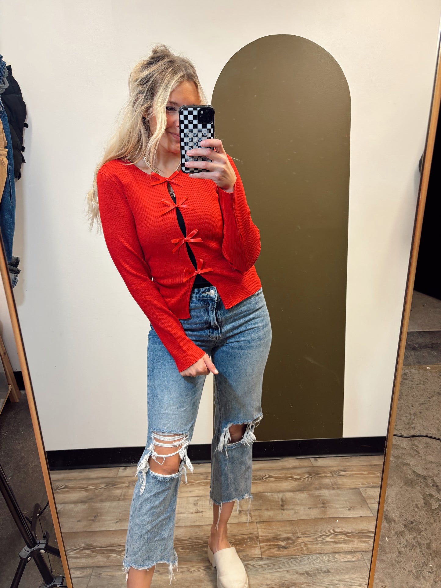 Doll Baby Bow Top (Red)