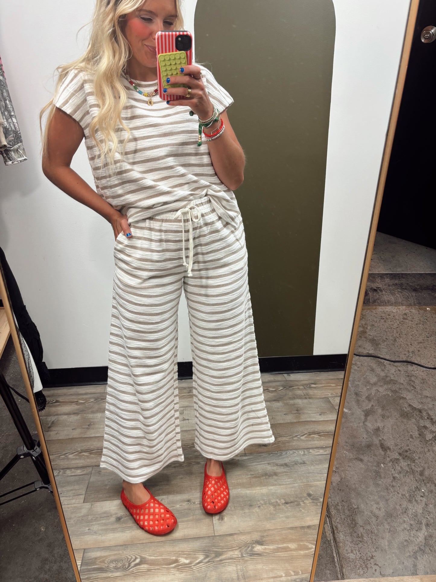 Slow Mornings Stripe Set (Taupe)