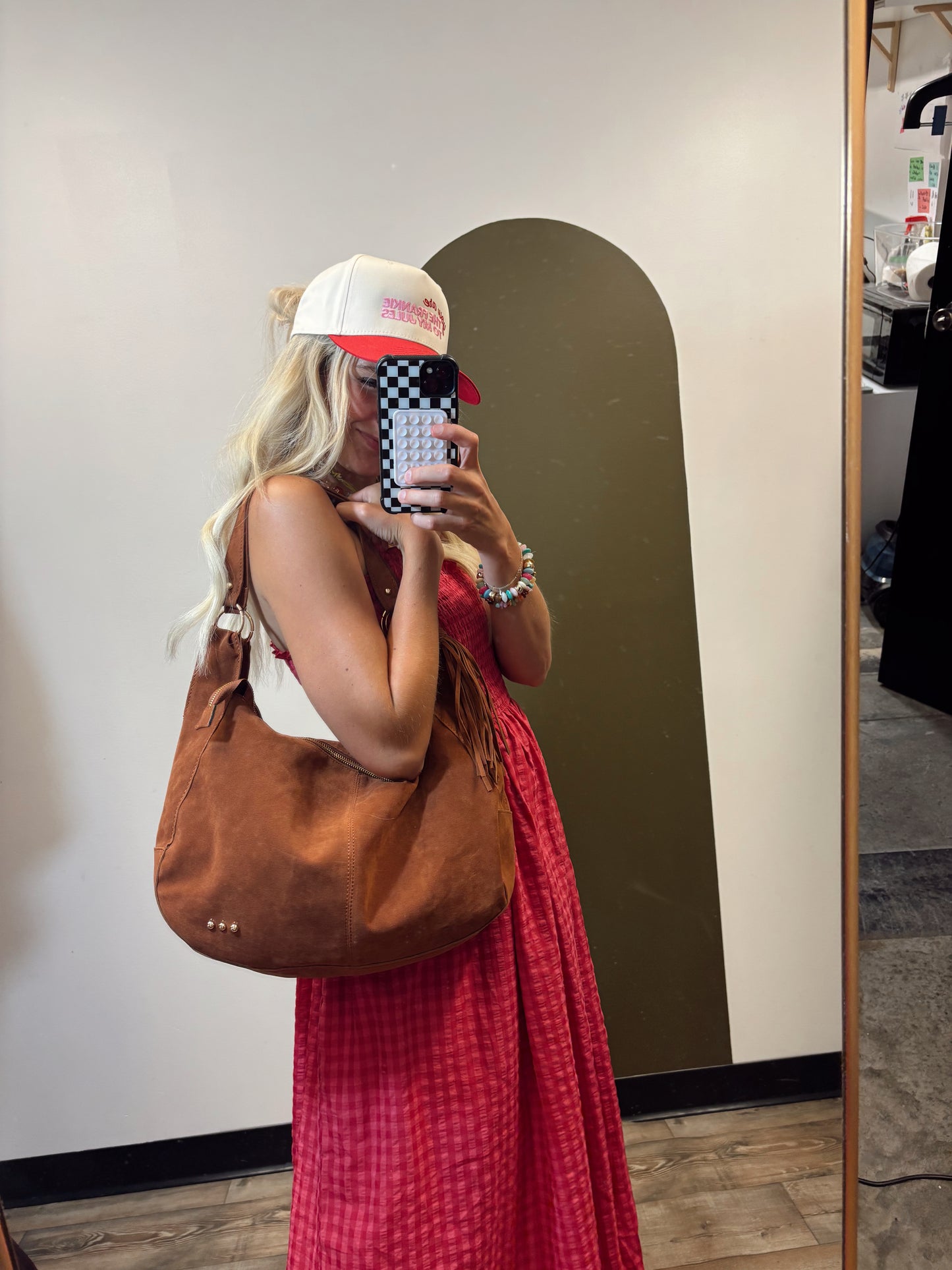 Hazel Hobo Bag ( Chocolate Suede)