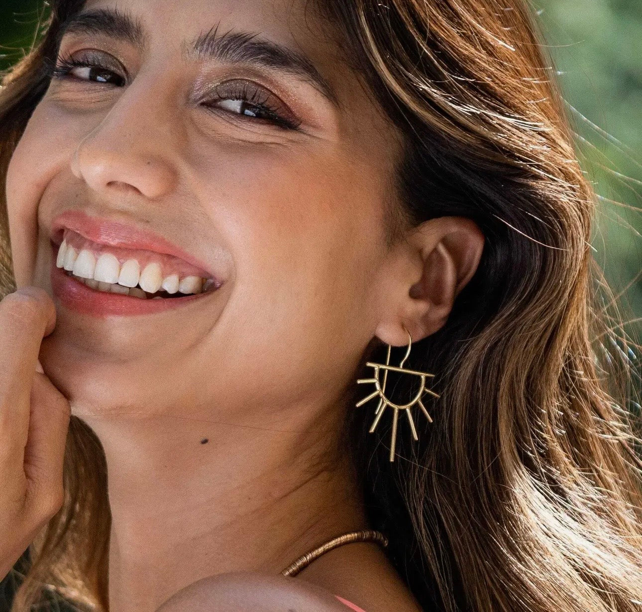 Half Sun Threader Earring