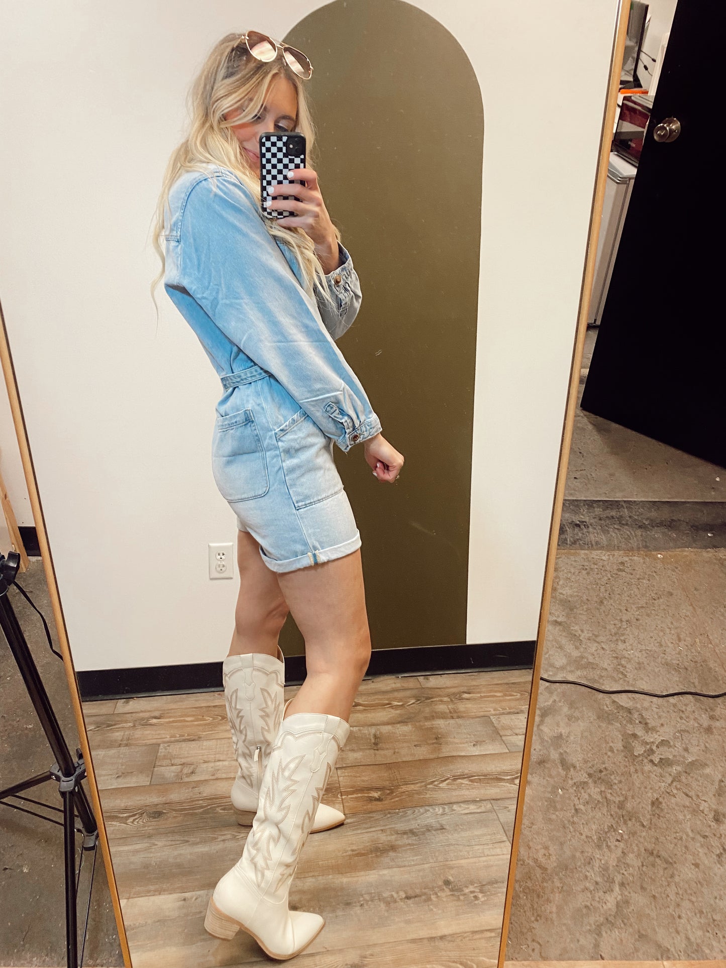 Mandy Denim Romper